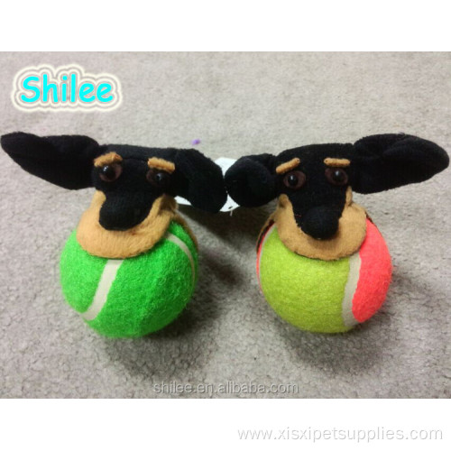 Removable dog tennis ball holder Dog Chew Toy